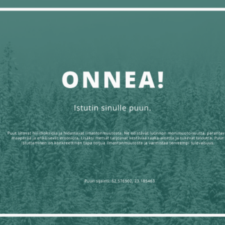 Istutin sinulle puun -syntymäpäiväkortti